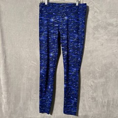 32 Degrees Weatherproof Yoga Leggings Womens Medium Blue Space Dye High Waisted