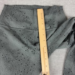 Athleta Leggings Womens M Tall Gray Transcend Tight Ankle Stars Yoga Gym Pants