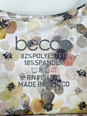 Becco Tank Top Women’s Multicolor Floral High Neck Cropped Size S