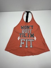 EVCR Women’s Orange/Black/White Racerback Workout Tank Top Size Medium SKU#0203