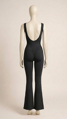 MASKERT Women’s Black Sports Jumpsuit Size L Sleeveless Gym Yoga Activewear