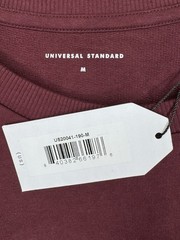 Universal Standard Meridian Zip Sweatshirt M 18-20 2X Pima Black Cherry NWT $138