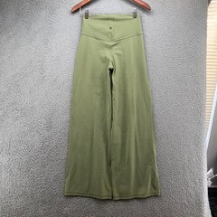 Athleta Elation Wide Leg Pant Womens S Small Green High Rise Yoga Workout Gym