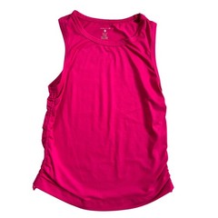 Layer 8 Tank Top Women Pink Qwick-Dry Ruched Side Athletic Size M