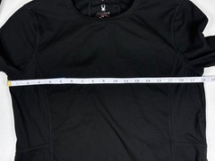 Spyder Active Athletic Top Women L Black Long Sleeve Thumbholes Gym