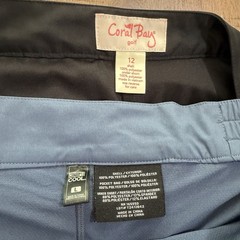 Lot 2 Skorts Coral Bay Black 12, 32 Degree Cool Periwinkle Large *read*