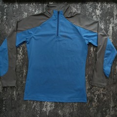 Arcteryx Womens 1/4 Zip Pullover Size L Blue Grey Spandex Active Top Long Sleeve