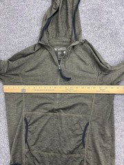 Carve Designs Hoodie Shirt Womens XL Green 1/2 Zip Lightweight Raglan Pockets