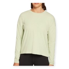 CALIA Women’s Boxy Rib Long Sleeve Top Fresh Sage Plus 3X NWT