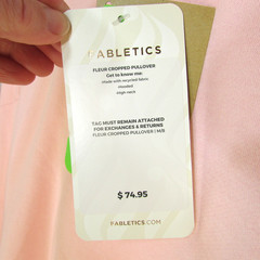 Fabletics Women M Fleur Cropped Pullover Hoodie Pink Lightweight Athleisure NWT