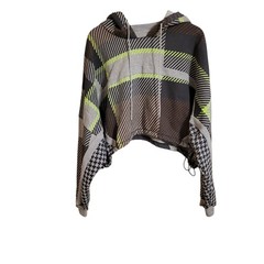Ivy Park Adidas Cropped Sweatshirt Women’s XL Halls Of Ivy All Over Print Hoodie
