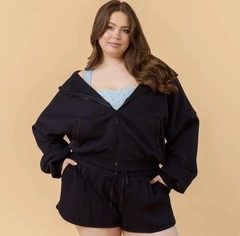 Women Marshmallow Full Zip Hooded Sweatshirt – Blogilates (0030-0033)