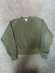 Athleta Forever Fleece Relaxed Crew Sweatshirt in Green NWOT