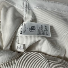 Athleta Salutation Ribbed Full Zip Jacket in White, Size 1X
