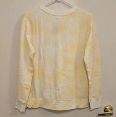 Women’s Stars Above Yellow Tie-Dye Beautifully Soft Fleece Sweatshirt, Size M