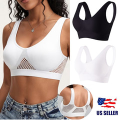 Sports Bra Padded Women Crop Top Running Yoga Fitness Sport Seamless Vest Tank