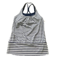 Victoria’s Secret VSX Striped Navy & Black Racerback Tank Top Size Small NWT