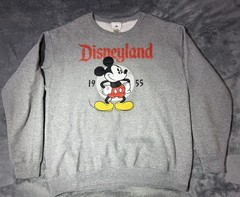 Disneyland Mickey Mouse 1955 Gray Crewneck Sweatshirt Disney Parks Size L