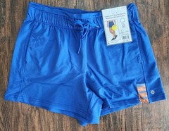 RBX French Terry Shorts Womens Novelty Waistband Pockets, Athletic Blue, M, NEW!