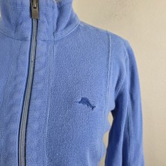 Tommy Bahama Size Small Aruba Full Zip Jacket Periwinkle Blue Cotton Blend