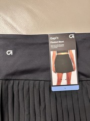 GapFit Women’s Pleated Skort L Black Pull-On Stretch Athletic Tennis Golf