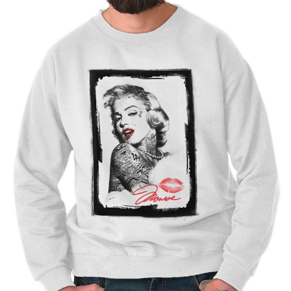 Kiss Lips Retro Vintage Hollywood Movie Star Womens or Mens Crewneck Sweatshirt
