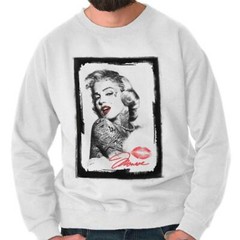 Kiss Lips Retro Vintage Hollywood Movie Star Womens or Mens Crewneck Sweatshirt