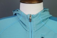 Icebreaker Merino GT Light Blue Full Zip Long Sleeve Hooded Jacket Size S