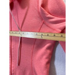 Tommy Bahama Coral Pink Striped Zip Up Reversible Hoodie Jacket Women Size M