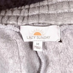 Lazy Sunday Heather Gray Flare Sweatpants Wide Leg Drawstring Joggers Size M