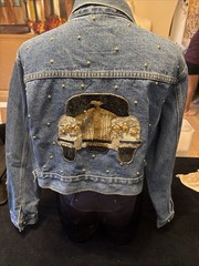 Denim Jacket Frederick’s Of Hollywood Crop Embellished Studded Automobile XL