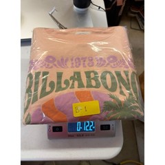 BILLABONG Womens girl beachy surfer Graphic Sweatshirt Peach Orange Small S
