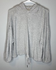 L*Space Women’s Venice Beach Cropped Hoodie Medium Large Grey Viscose Gray