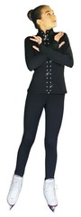 ChloeNoel PS711 Solid Color Skinny Yoga Off Ice Elite Figure Skating Pants w/ Fr
