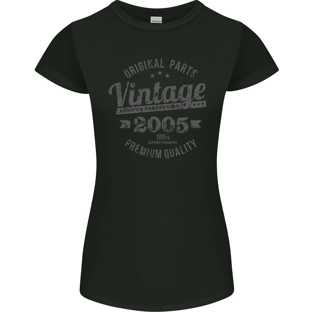 Vintage Year 21st Birthday 2005 Womens Petite Cut T-Shirt