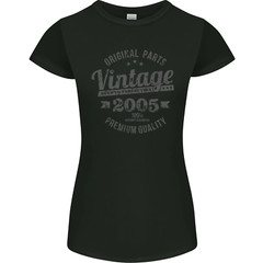 Vintage Year 21st Birthday 2005 Womens Petite Cut T-Shirt