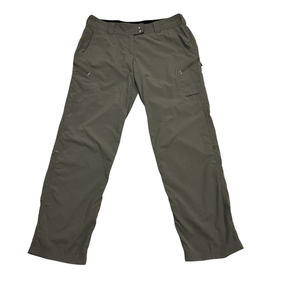 ExOfficio Pants Women 6 Gray Roll Tab 100% Nylon Lightweight Outdoor Gorpcore