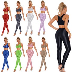 Women’s Blouse Tights Suit Athletic Crop Tops And Pants High Waist Tracksuits