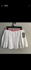 NWT Avia Pleated Tennis Skort White Red Striped Varsity Gym Skirt Shorts M 8 10