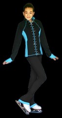 ChloeNoel PS792 3″ Waist Band Black/Color Cuffs Elite Figure Skating Pants & Fr