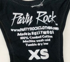 Party Rock Gym Black Tank Top Women XS Hollywood California weightlifting Shirt