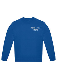 B&C Unisex crew Sweatshirt Embroidered Custom Logo Text Staff Workwear Jumper