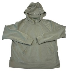 Recreation by Thread & Supply Hoodie Women Medium Sage Green Quarter Zip