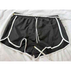 Athletic Works Womens Black White Running Shorts XL 16-18 NWT AW17HQ024217