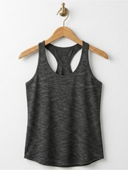Lululemon Racerback Tank Womens 6 Grey Pleated Back Yoga Workout Top
