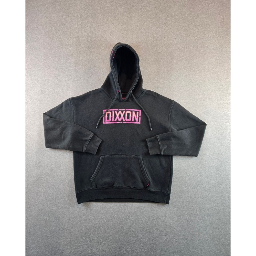 Dixxon Pullover Hoodie Womens Large Black Pink Ground Up Customs Logo Streetwear