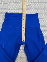 Lululemon Wunder Train Mid Rise 25 Inseam Tights Womens 8 Blue Logo Workout