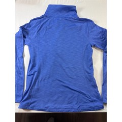 Under Armour ColdGear Womens Large Blue Heathered 1/4 Zip Thumbhole Top L