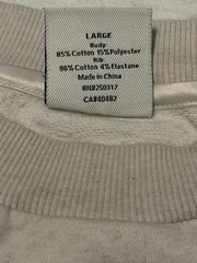 Varley Women’s Beige Crew Neck Pullover Sweatshirt Size L Zipper Cuff