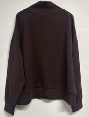 Varley Hawley Half Zip Sweatshirt Double Soft Brown Coffee Size Large NWOT
